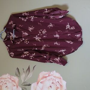 Burgundy candies dressy top. Medium